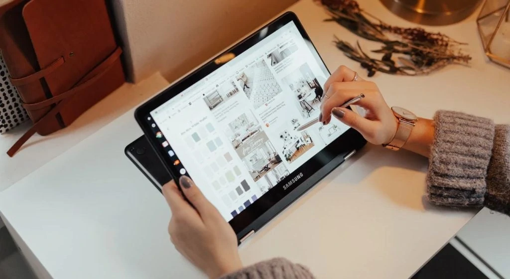 Samsung Chromebook In Tablet Mode