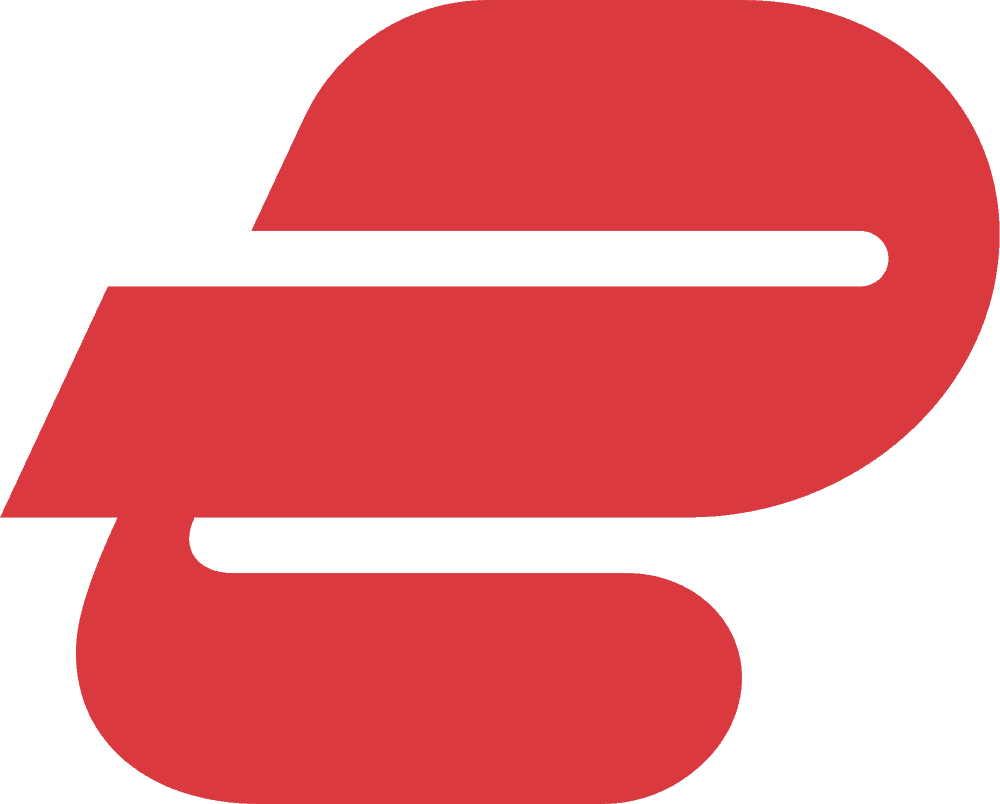 ExpressVPN logo in het rood