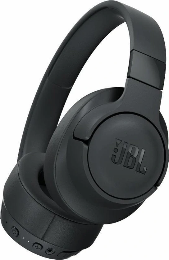 Aanzicht van de Jbl Tune 750bt koptelefoon in het zwart