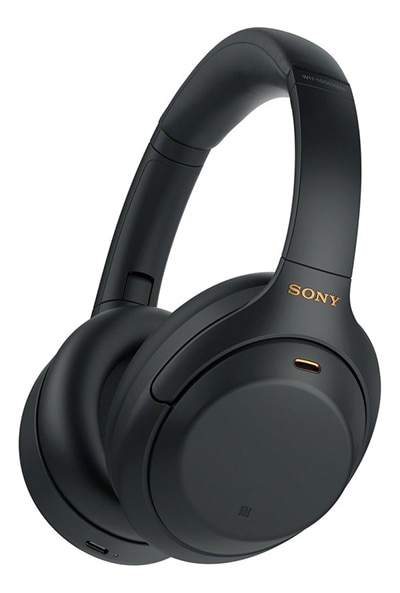 Aanzicht van de Sony Wh 1000xm4 in het zwart