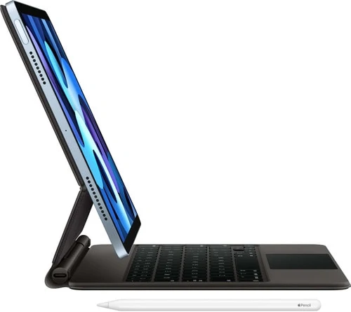 Zijkant iPad air met toetsenbordje