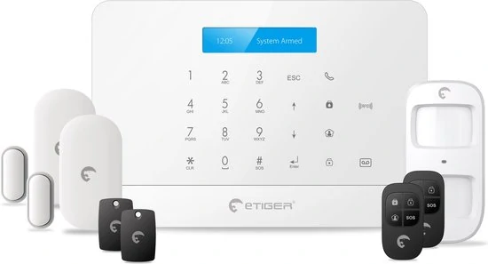 Etiger S6 Smart Home Draadloos Alarmsysteem Wifi Gsm Functie Inclusief Accessoire Pakket