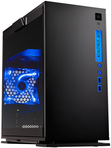 Zwarte desktop met blauwe verlichting Medion Erazer Engineer P10 MD35024