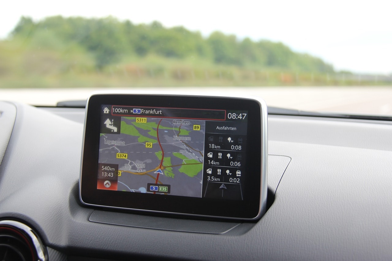 navigatiesysteem in auto