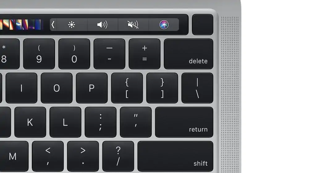 apple macbook pro 13 inches closeup van toetsenbord