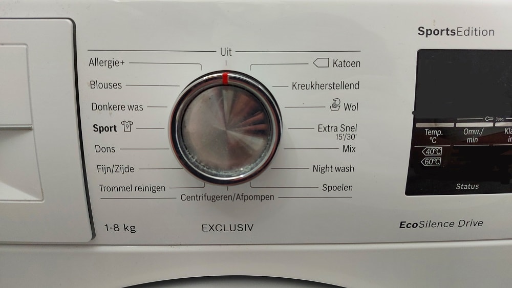 Wasprogramma's op een wasmachine
