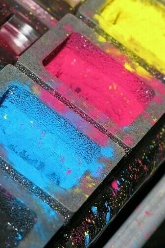 Kleurtoners in een printer